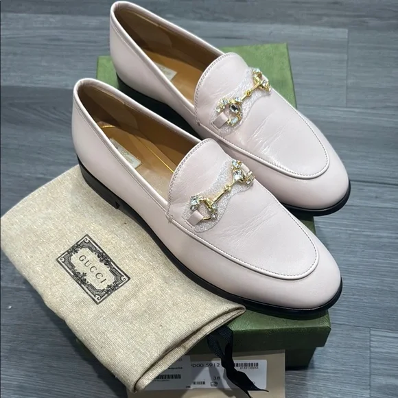 Gucci | Shoes | Gucci Loafers With Gold Detail And Crystals 